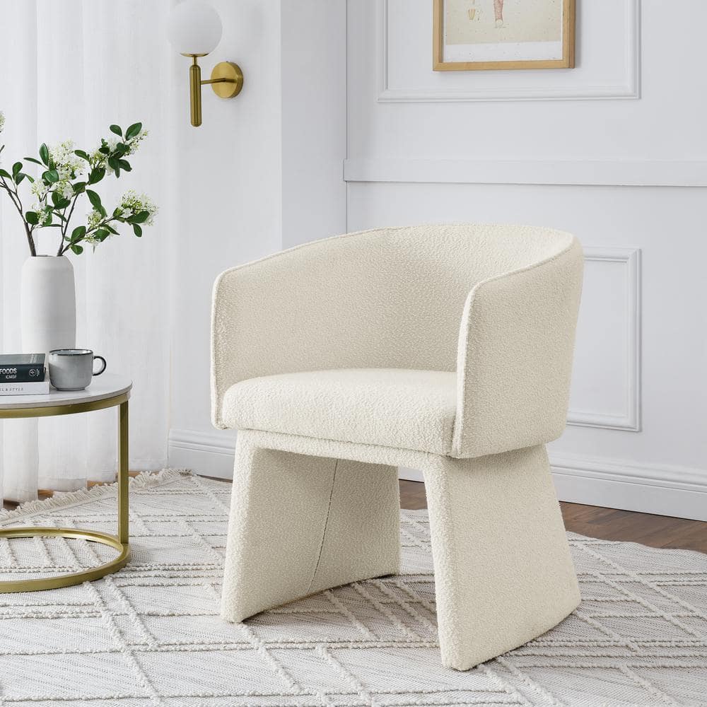 Modern Accent Chair Beige Velvet Arm Chair Barrel Lounge Chair Lazy Sofa Ch