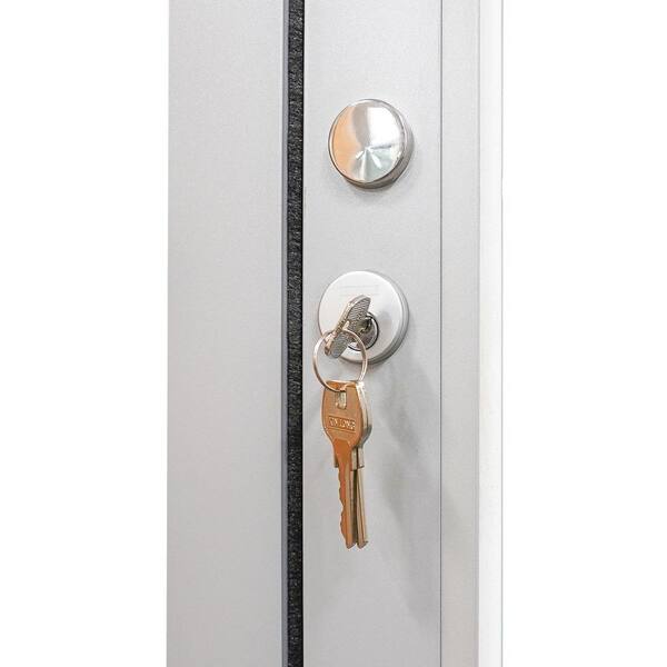 TEZA DOORS Teza 72 in. x 84 in. Silver Aluminum Prehung Commercial