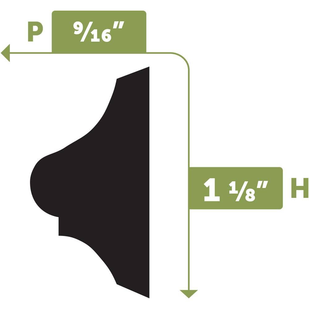 144-inch Beige Resin Flexible Baseboard Moulding