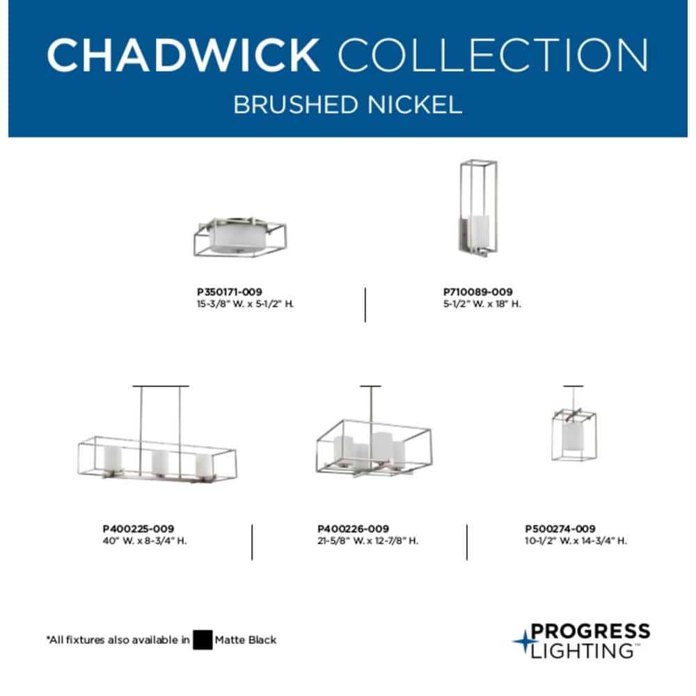Chadwick Brushed Nickel Mini-Pendant with Opal Glass Shade