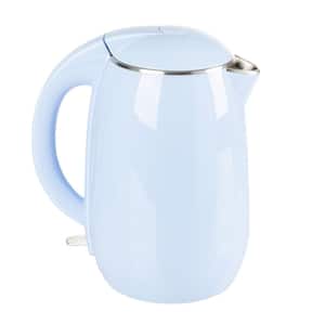 Galanz Retro Electric Kettle with Heat Resistant Handle and Cordless Pour,  Quick Hot Water Boil, Boil-Dry Protection, Automatic Shut-Off, 1.7 L, Blue  