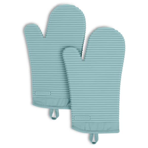 Silicone Oven Mitts Grippy Design, Soft Lining Silicone Oven