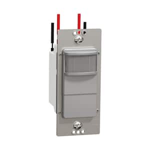 X Series 15 Amp Single Pole PIR Bedroom/Bathroom Occupancy Sensor Light Control Back Wires Matte Gray