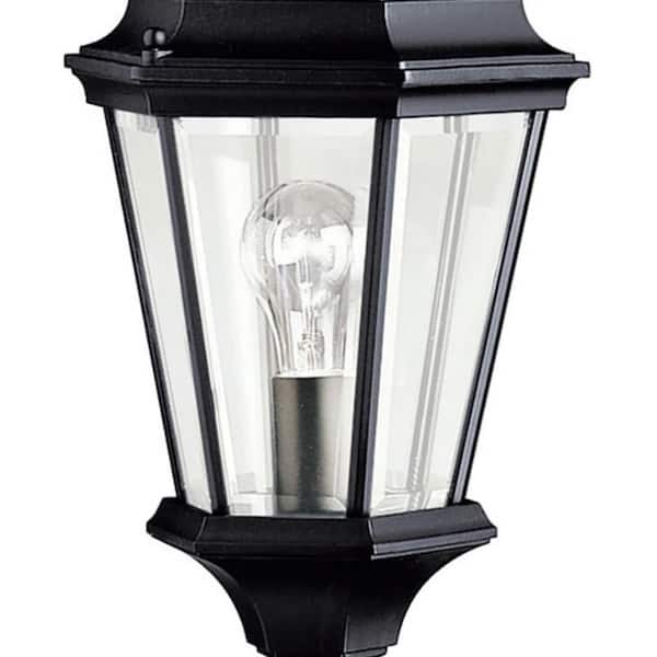 KICHLER Madison 1-Light Black Aluminum Hardwired Waterproof
