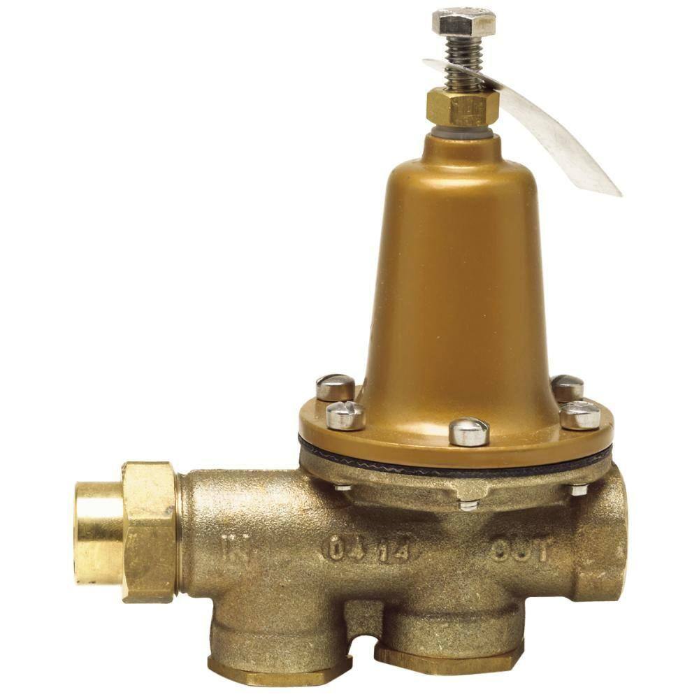 Pressure Reducing Valve,Reducing Valve 1//2 Brass Water Pressure Reducing Valve with Guage Meter Adjustable Water Flow