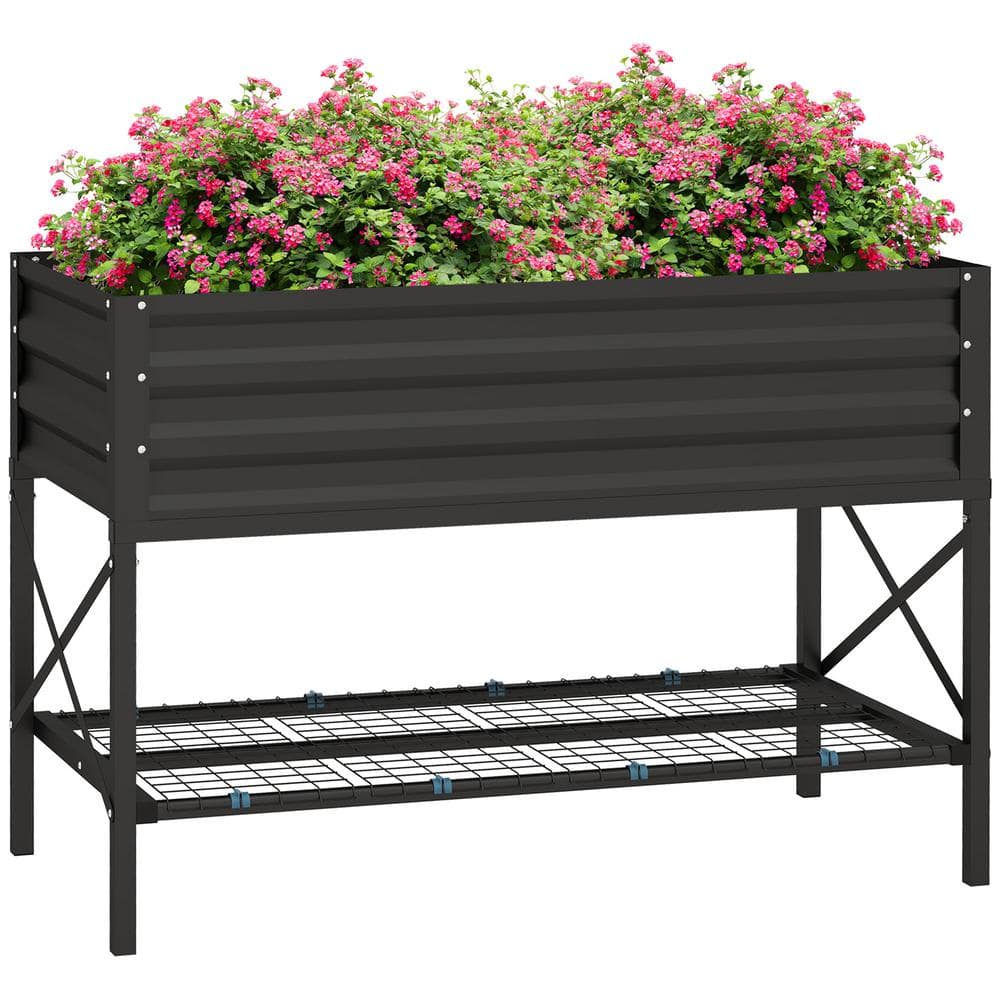 41.75 in. x 20.5 in. x 10.25 in. Black Galvanized Steel Raised Garden Bed price history on PriceWatchPro