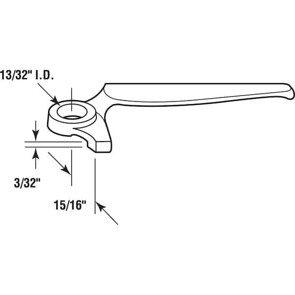 Casement Window Locking Handle for Fenestra, Right Hand, Heavy Bronze Casting.