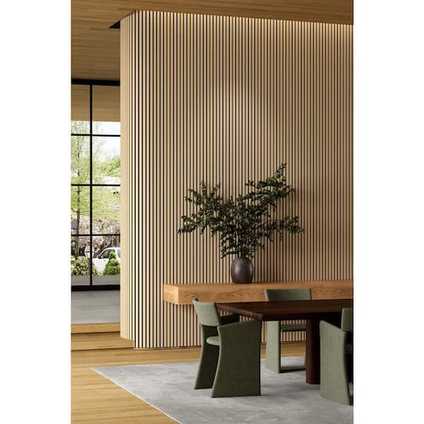 Ejoy 96 in. x 41 in. x 0.8 in. Flexible Acoustic Wood Wall Siding
