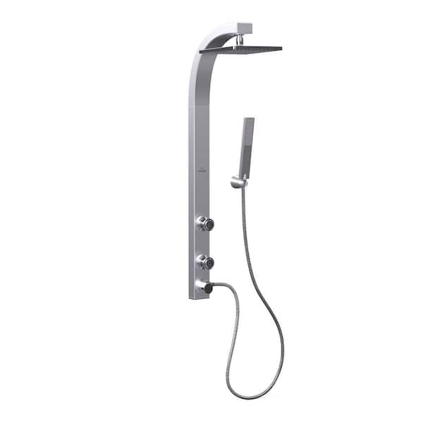 Splash 3-Spray 2-Jet Shower System with Handshower and Showerhead Combo Kit in Chrome