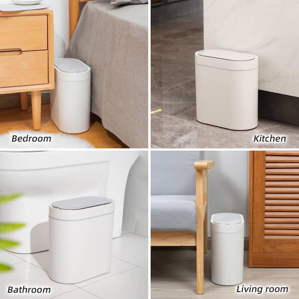 Automatic Trash Can Touchless Bathroom Small Garbage Can with Lid