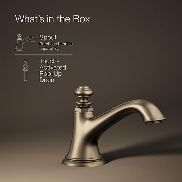 KOHLER Artifacts 5.375 in. Bathroom Sink Spout with Bell Design