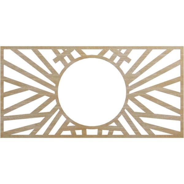0.25 in. x 30 in. x 15 in. Wood (Birch) Medallion Moulding