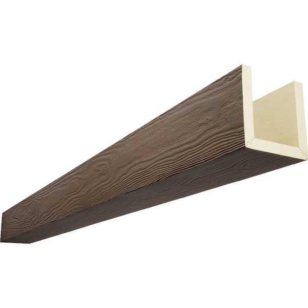 Endurathane 12 in. H x 4 in. W x 22 ft. L Sandblasted Cedar Bark Faux Wood Beam