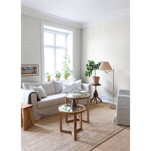 A-Street Prints Lizette White Charming Floral Wallpaper