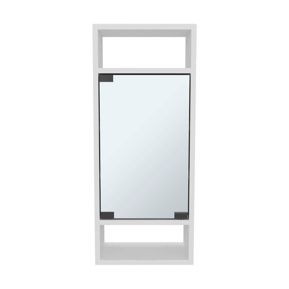 11.8 in. W x 28.3 in. H Rectangular White MDF Surface Mount Medicine Cabinet with Mirror price history on PriceWatchPro