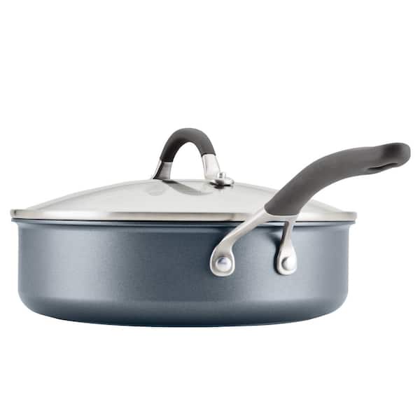 Circulon A1 Series 3 qt. Aluminum Saucepan in Graphite with Lid, with Strainer
