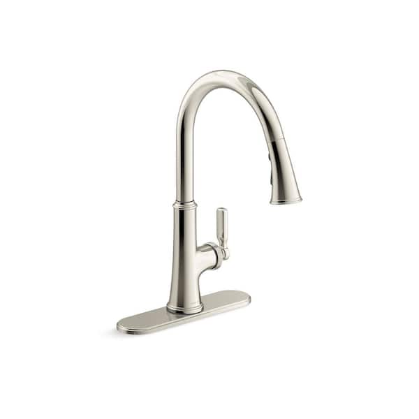 Adva Single Handle 3-Function Pull Down Sprayer Kitchen Faucet in Vibrant Polished Nickel