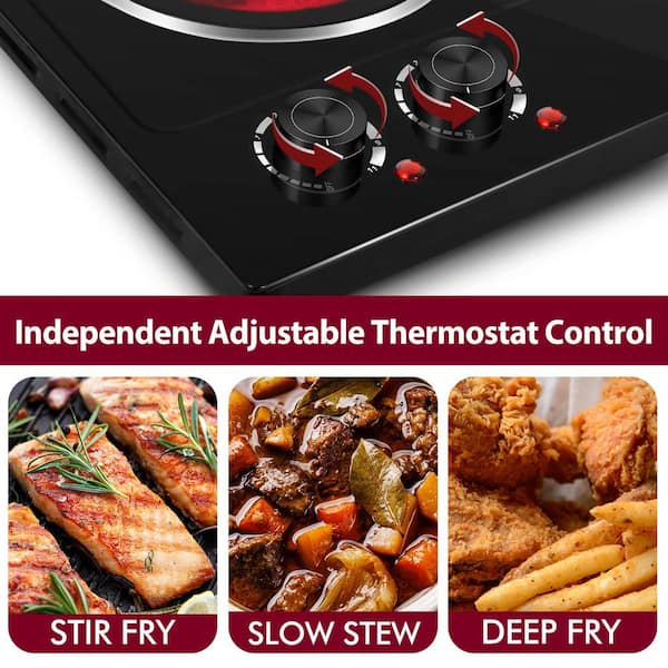 CASAINC 19-in 1 Burner Metal Electric Hot Plate in the Hot Plates  department at