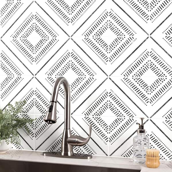 MSI Tessa 8 in. x 8 in. Matte Porcelain Encaustic Floor and Wall
