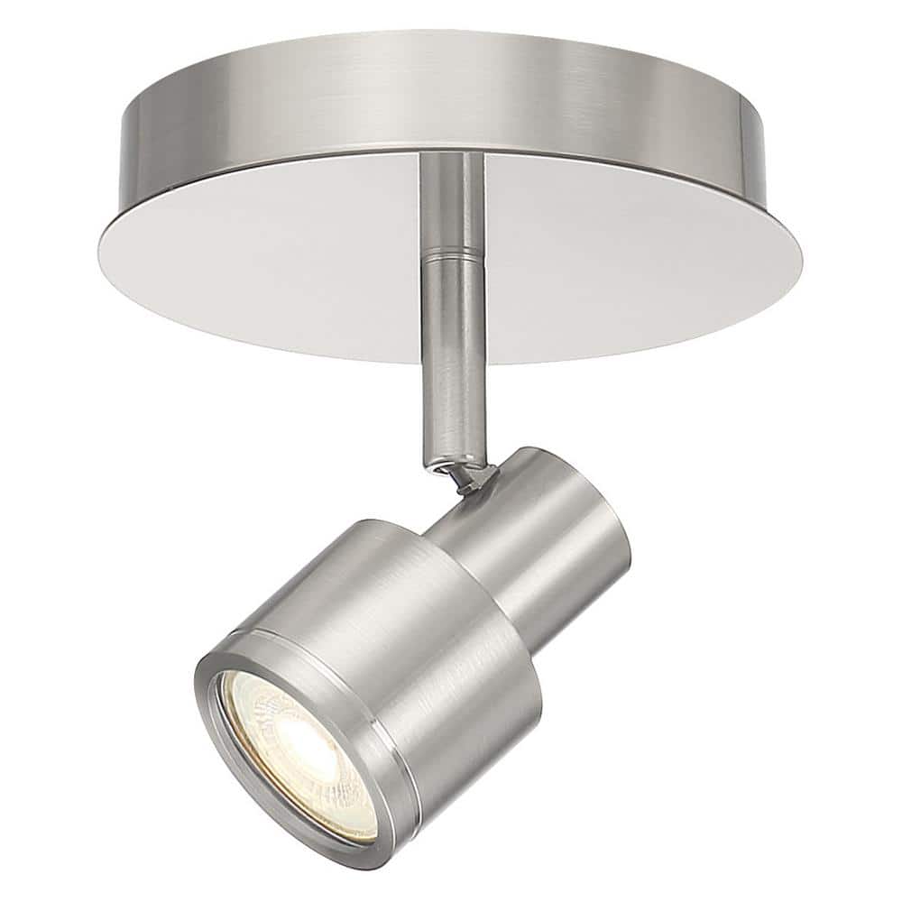 Lincoln Brushed Steel LED Flush Mount Light