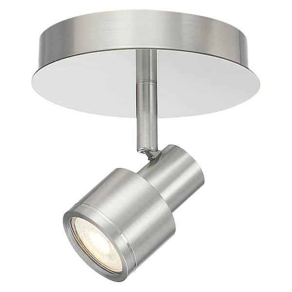 Access Lighting Lincoln 6 in. 3-Light Brushed Steel Semi-Flush Mount