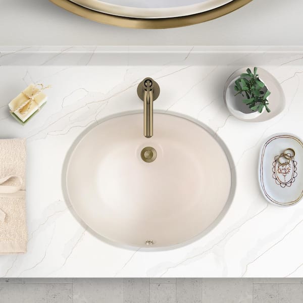 Oval Undermount Bathroom Sink (Biscuit) 2024