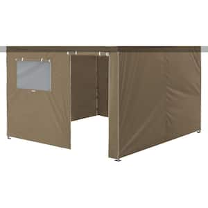 Series 10 ft. x 10 ft. Khaki Pop-up Canopy Tent with 4-Zippered Sidewalls