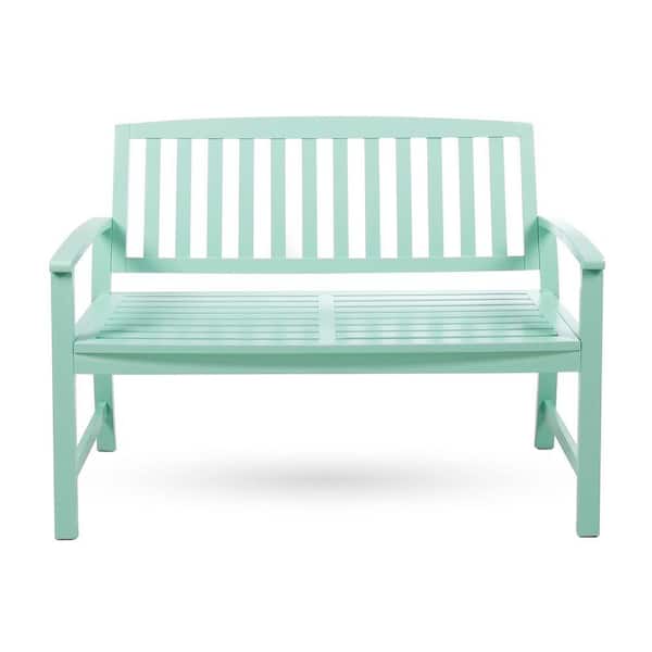 JUJABU Mint Modern Acacia Solid Wood Bench for Outdoor Living