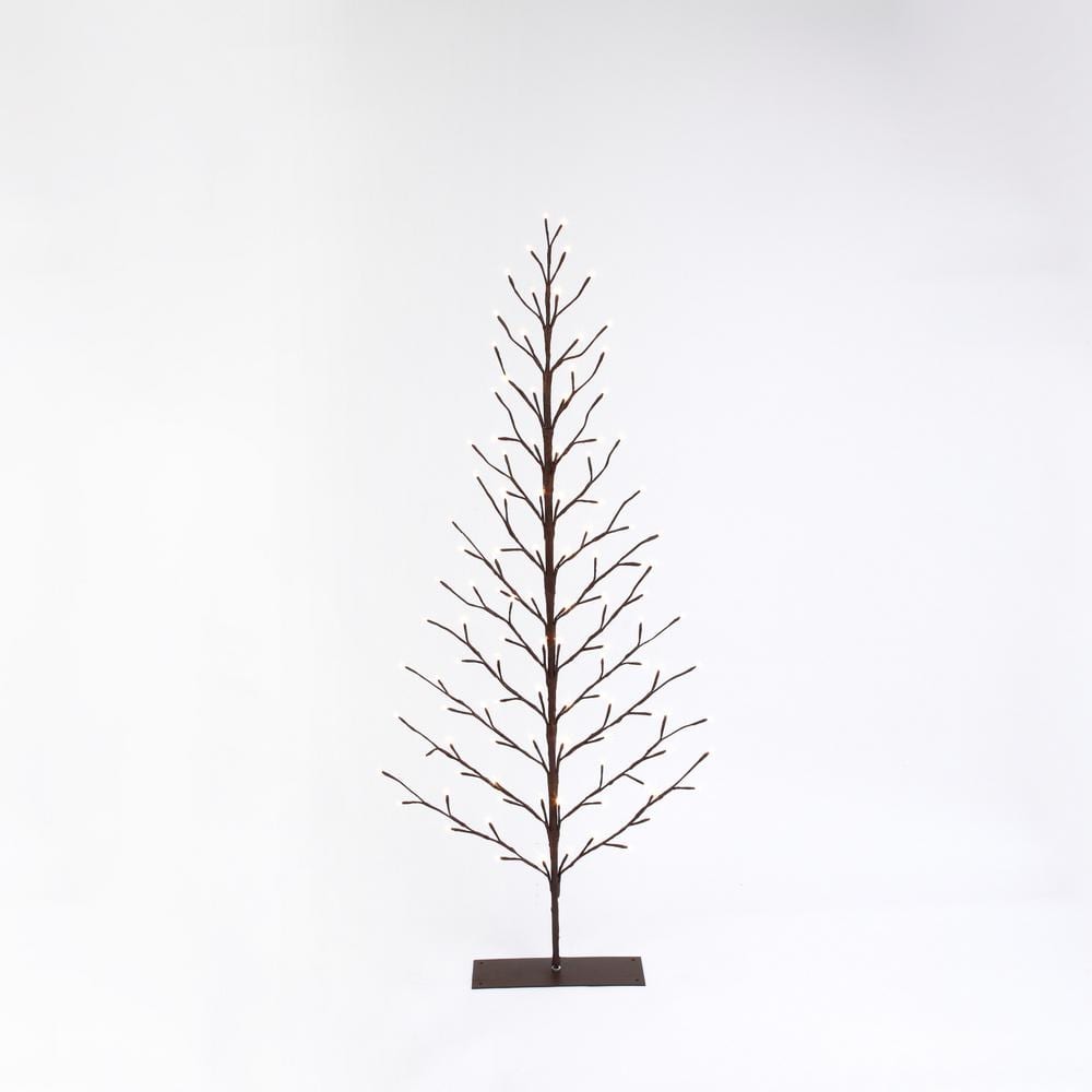 GERSON INTERNATIONAL 5 ft. H Electric 2-D Tree with Warm White LED Lights  2441090EC - The Home Depot