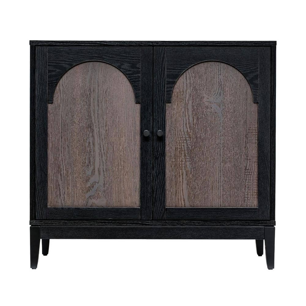 Arch 2-Door Cabinet-Black