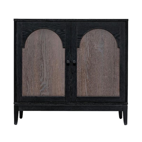 Arch 2-Door Cabinet-Black