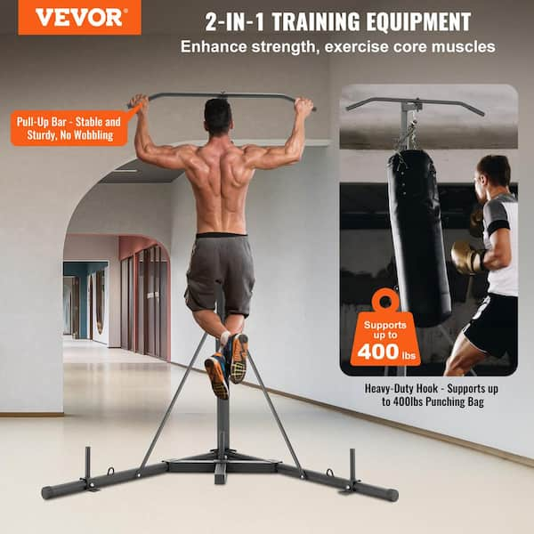 VEVOR 2 in 1 Punching Bag Stand Steel Workout Equipment Adjustable Height Boxing Punching Bag Stand Holds Up to 400 lbs SDJYTXSJ4654R7T35V0