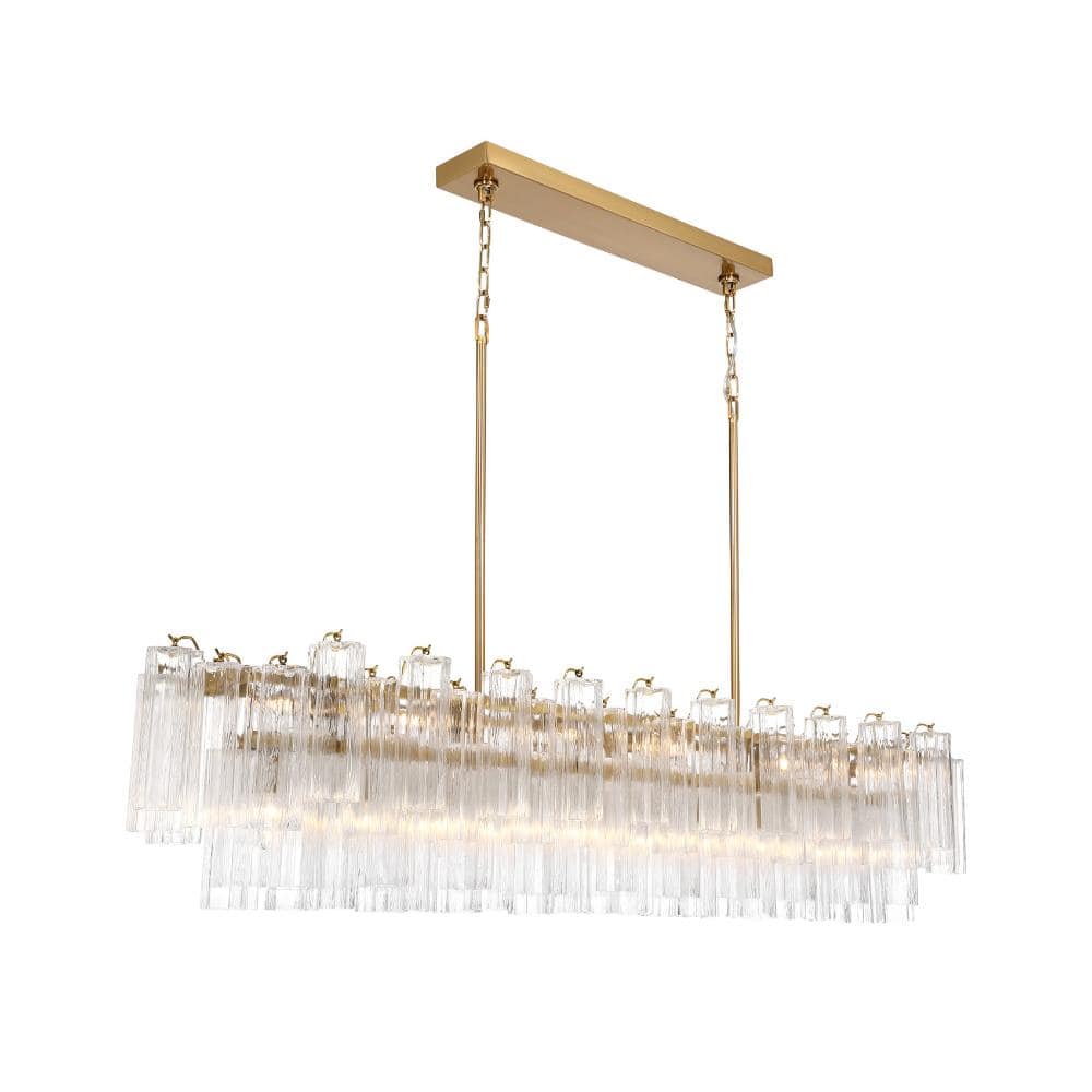 Addis 65'' Aged Brass Linear Chandelier price history on PriceWatchPro