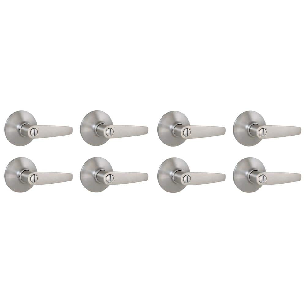 Olympic Stainless Steel Bed/Bath Door Lever 8-Pack