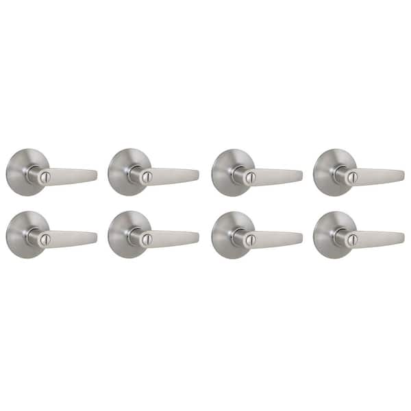 Olympic Stainless Steel Bed/Bath Door Lever 8-Pack