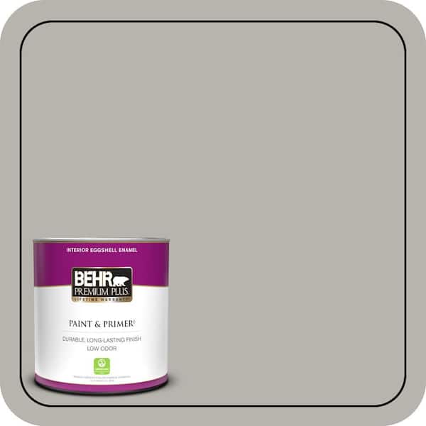 BEHR PREMIUM PLUS 1 qt. #PPU24-11 Greige Eggshell Enamel Low Odor Interior Paint & Primer