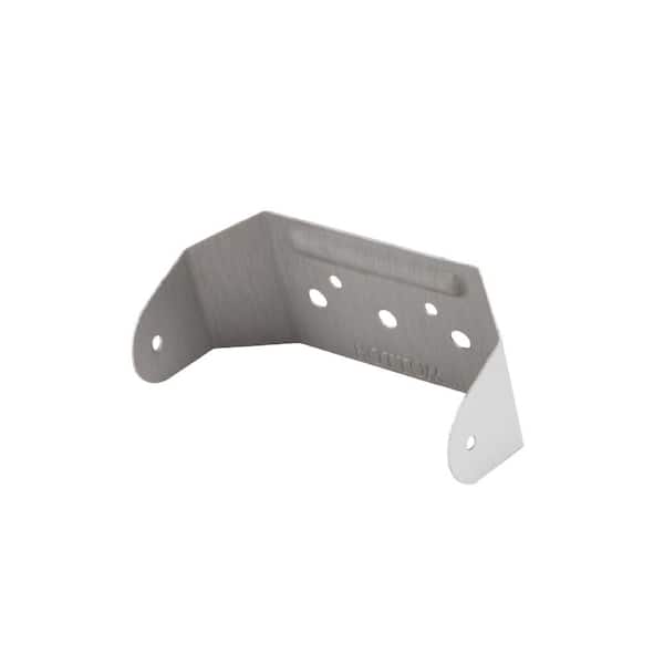 2 in. x 3 in. White Aluminum Downspout Clip