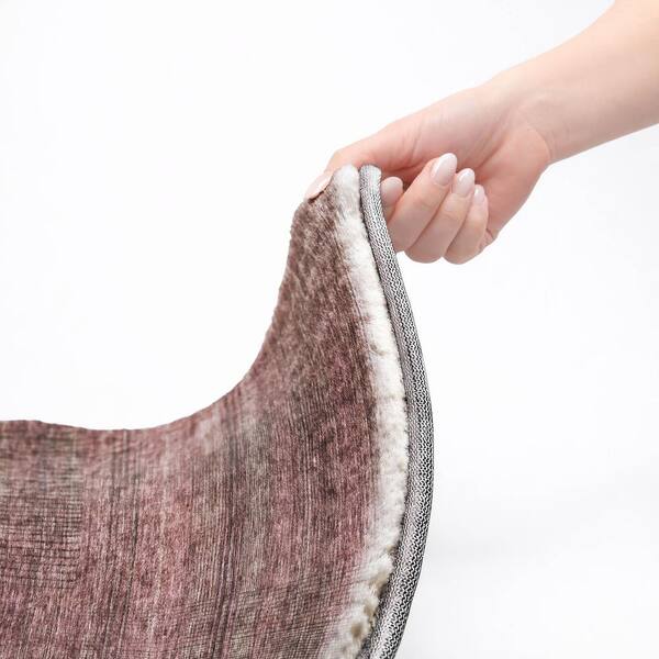 Dream Shag Premium Machine Washable Abstract ADS820 Merlot 10 ft. x 14 ft. Area Rug