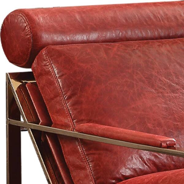 Ahmad top grain online leather chair