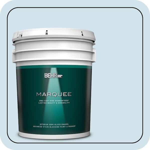 BEHR MARQUEE 5 gal. #550A-1 Sea Sprite Semi-Gloss Enamel Interior Paint & Primer