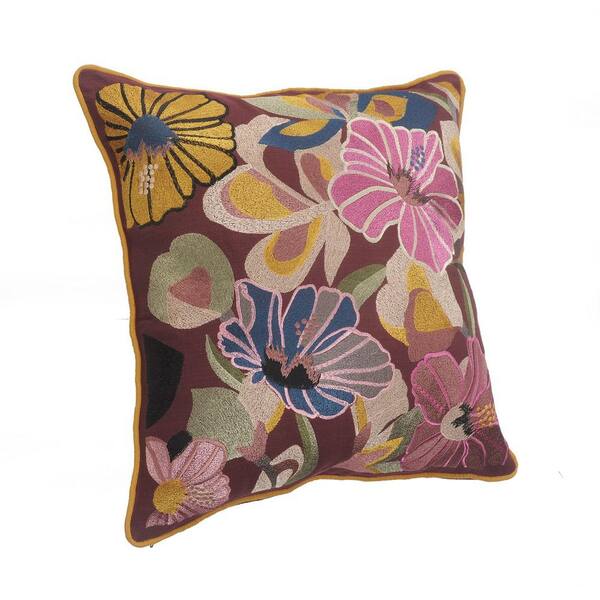 Hypoallergenic Tropical Floral Print Flower Accent Cushion Hibiscus Flower Throw Pillow