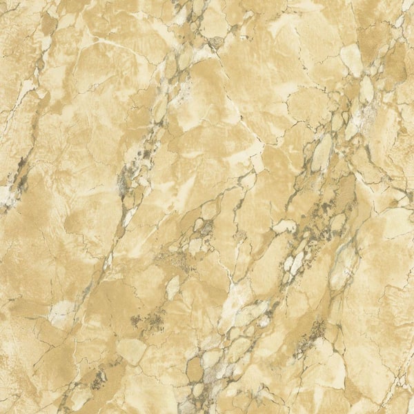 The Wallpaper Company 8 in. x 10 in. Tan Marble Faux Finish Wallpaper Sample