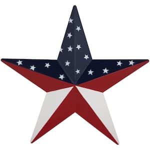 Patriotic Star Metal Wall Decoration-15 in.