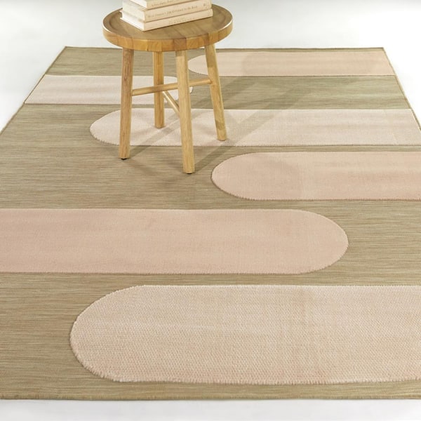Acton Pink 8 ft. x 10 ft. Geometric Indoor/Outdoor Area Rug