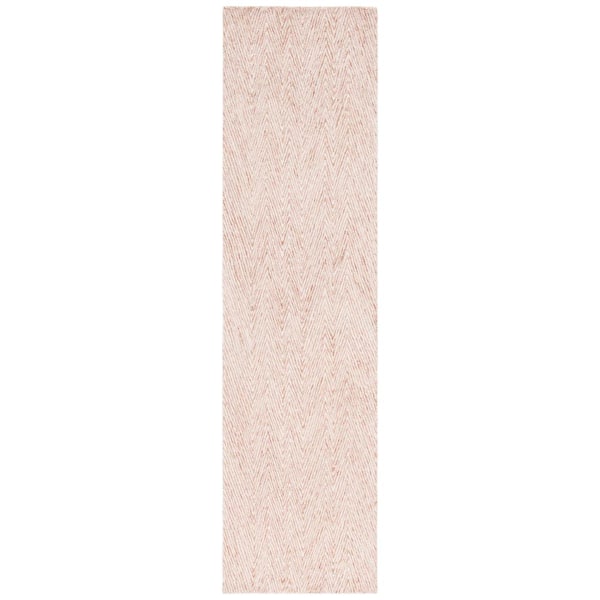 SAFAVIEH Abstract 2 ft. x 9 ft. Brown/Ivory Oblong Chevron Runner Rug