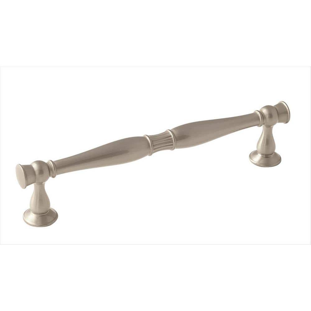 Crawford 6-5/16 in. (160mm) Traditional Satin Nickel Bar Cabinet Pull