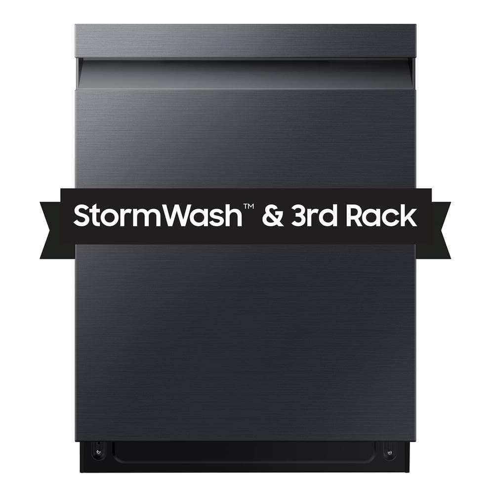 Smart 46 dBA Dishwasher with StormWash and AutoRelease Door in Matte Black