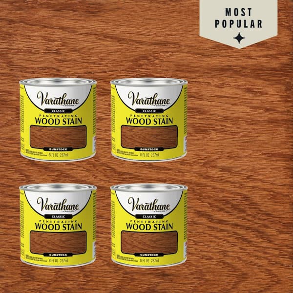 8 oz. Gunstock Classic Wood Interior Stain (4-Pack)