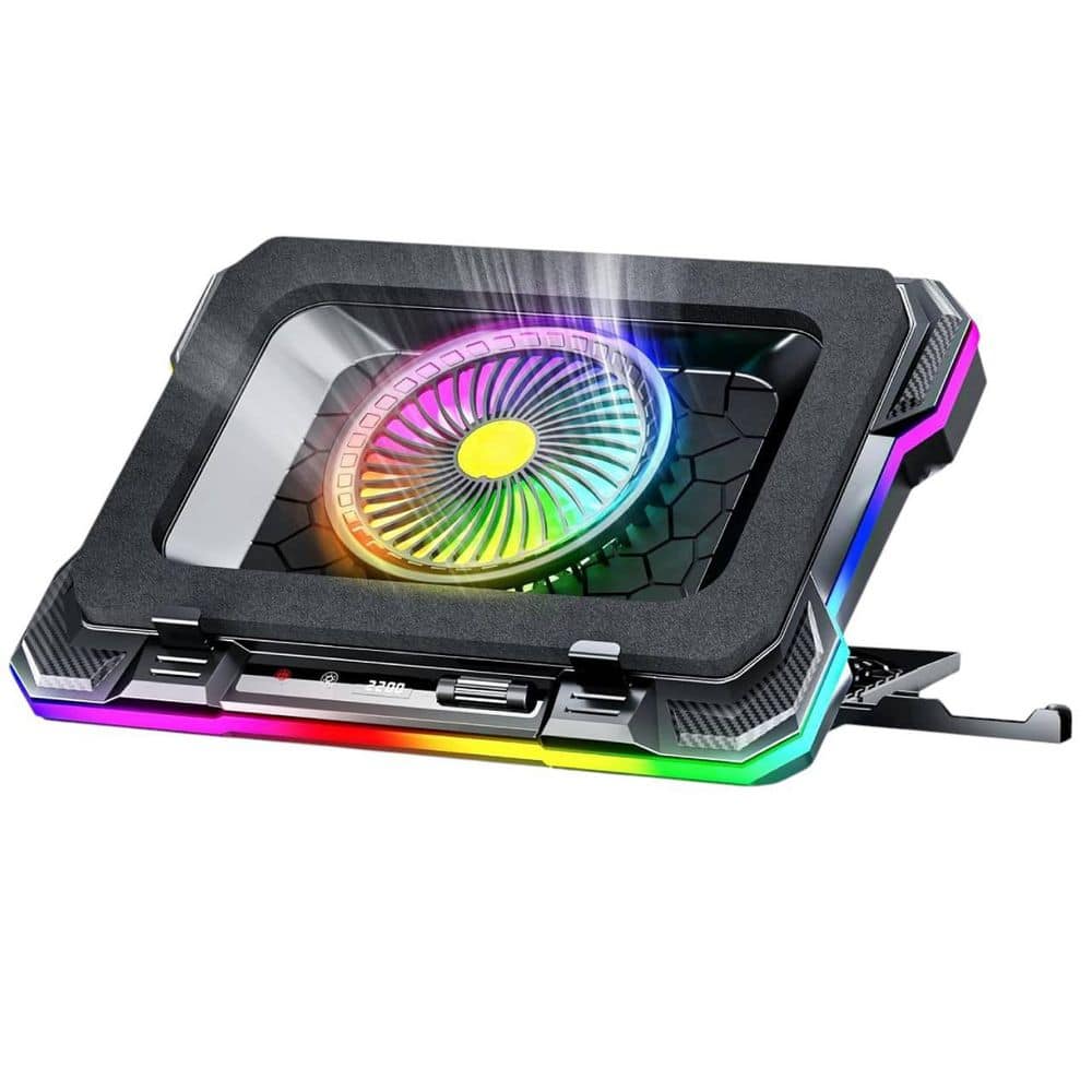 Yichuhaoxi RGB Gaming Laptop Cooling Pad with 5.5 in. Turbo Fan