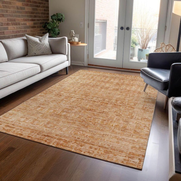 Chantille Machine Washable Indoor/Outdoor Abstract ACN1775 Coral 8 ft. x 10 ft. Area Rug
